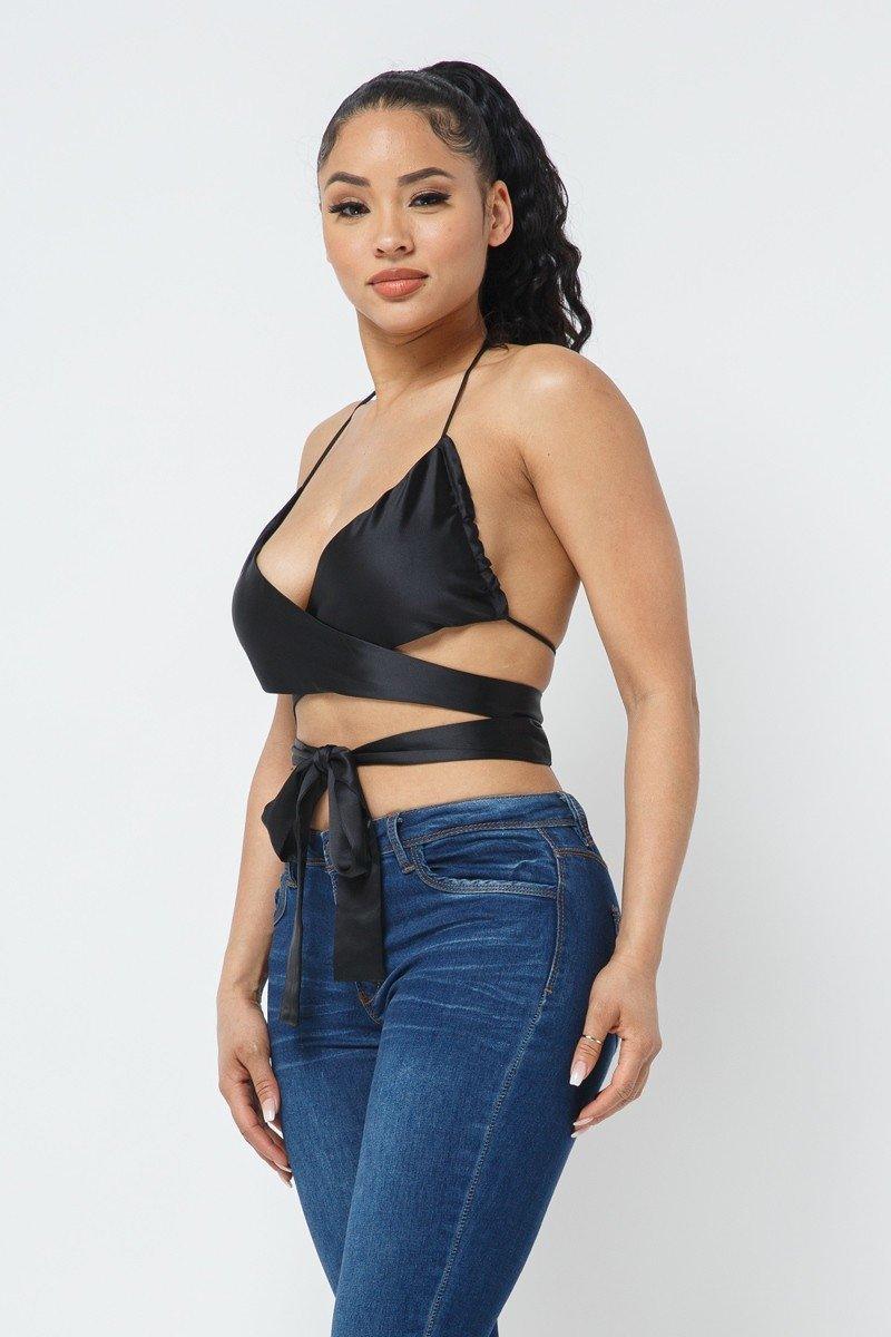 Satin Wrap Around Top | Mixtshop LLC