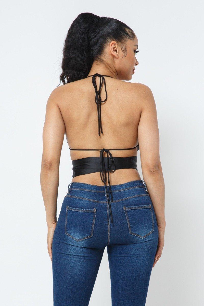 Satin Wrap Around Top | Mixtshop LLC