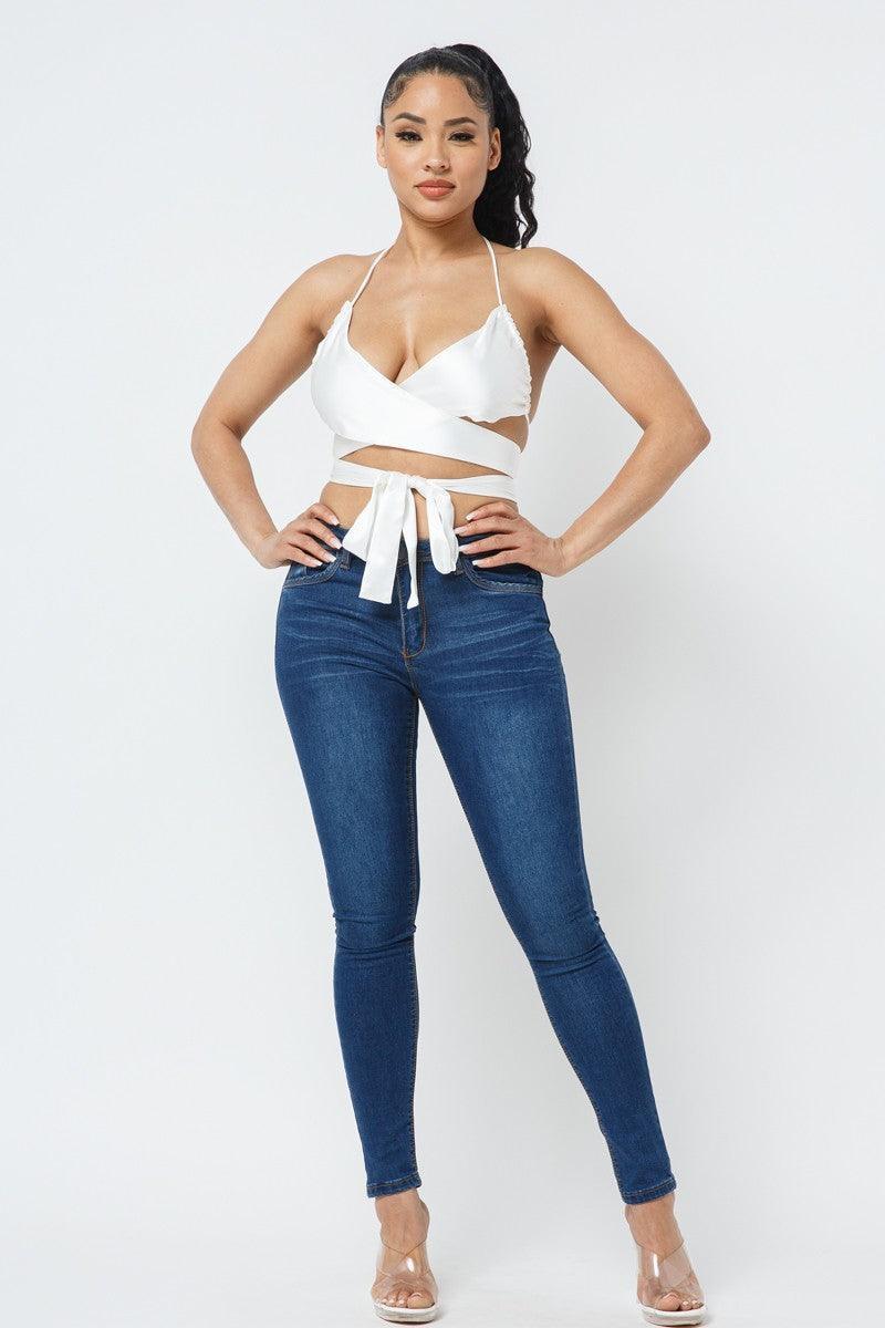 Satin Wrap Around Top | Mixtshop LLC