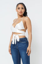 Satin Wrap Around Top | Mixtshop LLC