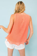 A Baby Pleated Sleeveless Top | Mixtshop LLC