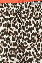 Leopard Printed Side Pocket Shorts With Waist Detail | Mixtshop LLC