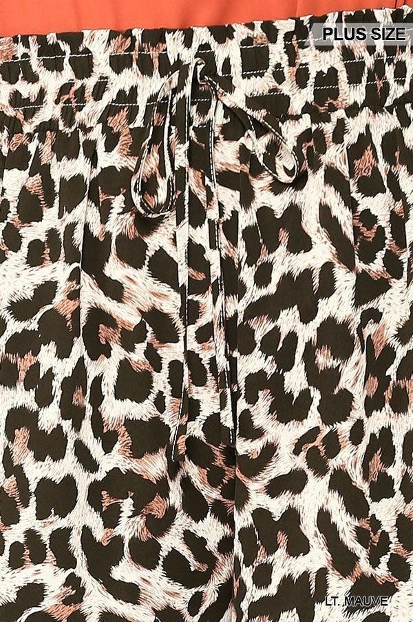 Leopard Printed Side Pocket Shorts With Waist Detail | Mixtshop LLC