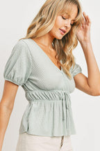 Front Tie Cut Edge Top | Mixtshop LLC