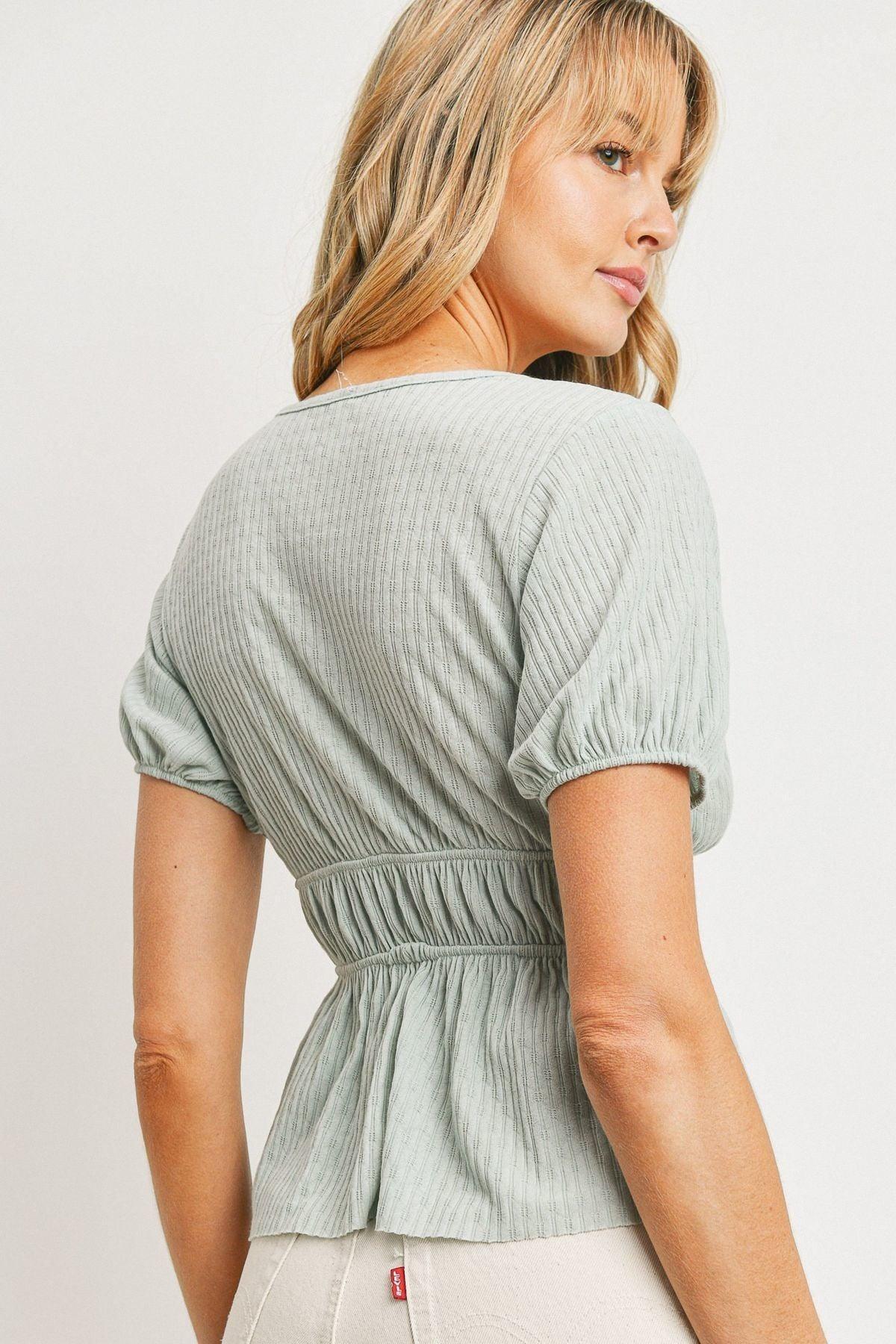 Front Tie Cut Edge Top | Mixtshop LLC