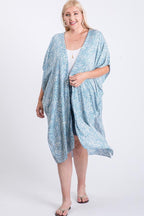 Zebra Print Short Sleeve Maxi Kimono | Mixtshop LLC