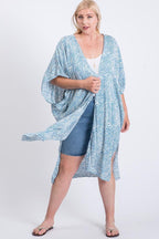 Zebra Print Short Sleeve Maxi Kimono | Mixtshop LLC