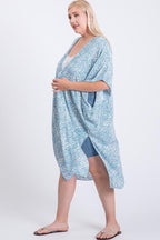 Zebra Print Short Sleeve Maxi Kimono | Mixtshop LLC