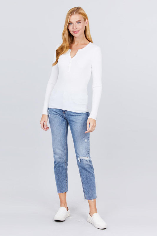 Viscose Henley Sweater | Mixtshop LLC