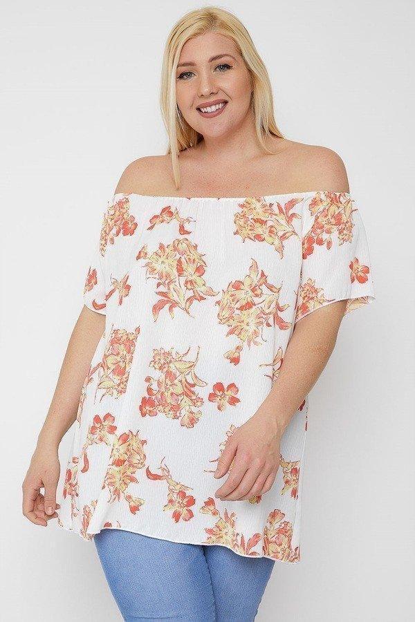 Floral Print Off The Shoulder Top | Mixtshop LLC