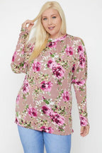 Flattering Cutout Details Floral Print Top | Mixtshop LLC