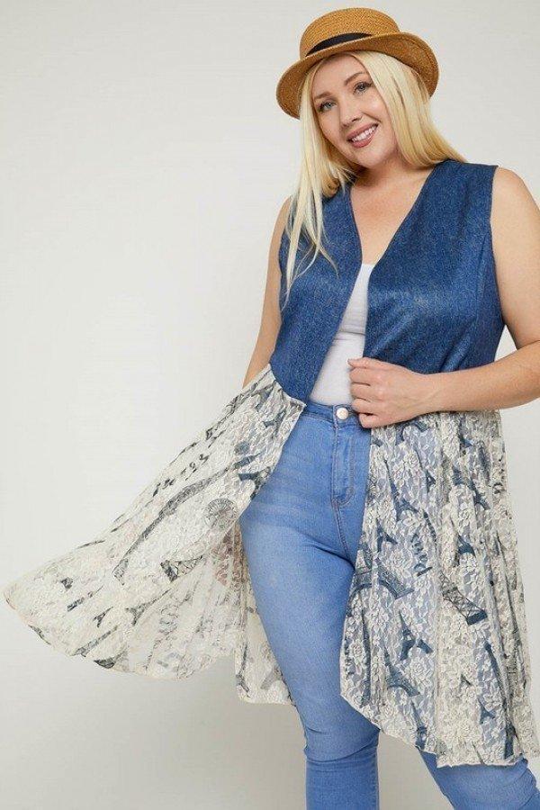 Sleeveless, Lace Cardigan | Mixtshop LLC Main image