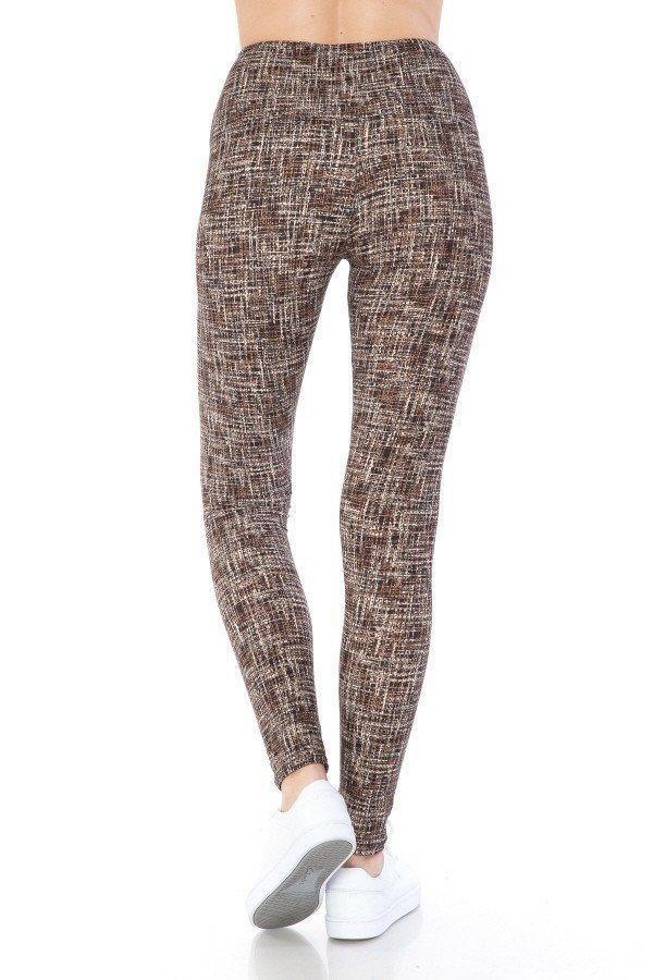 Yoga Style Banded Lined Multi Printed Knit Legging With High Waist | Mixtshop LLC