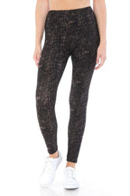 Yoga Style Banded Lined Multi Printed Knit Legging With High Waist | Mixtshop LLC