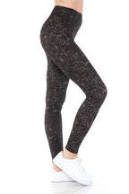 Yoga Style Banded Lined Multi Printed Knit Legging With High Waist | Mixtshop LLC