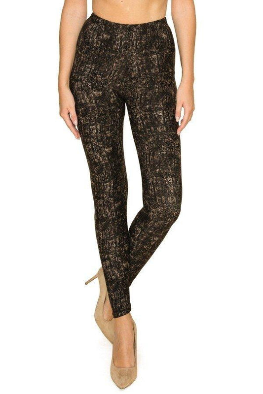 Multi Print, Full Length, High Waisted Leggings In A Fitted Style With An Elastic Waistband | Mixtshop LLC