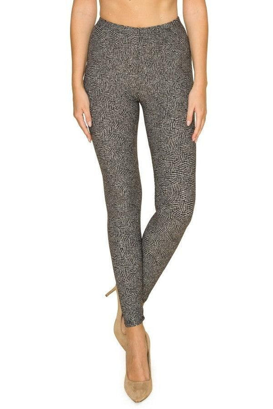 Multi Print, Full Length, High Waisted Leggings In A Fitted Style With An Elastic Waistband | Mixtshop LLC