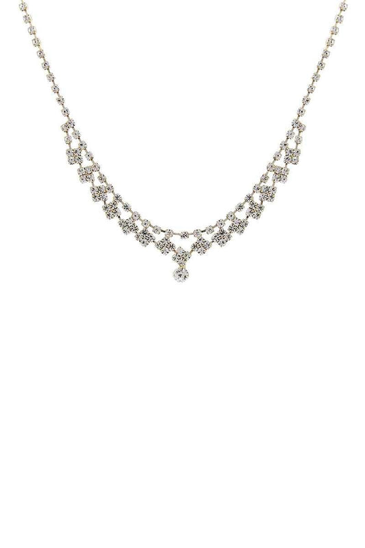 Stylish Rhinestone Design Crystal Necklace | Mixtshop LLC