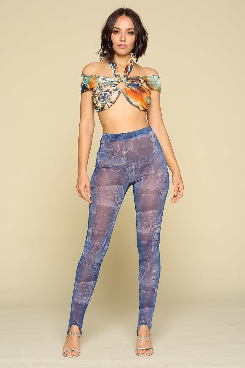 Sexy Crop Halter Top, Self-tie Secondary image