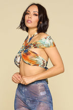Sexy Crop Halter Top, Self-tie | Mixtshop LLC