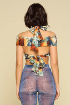 Sexy Crop Halter Top, Self-tie | Mixtshop LLC