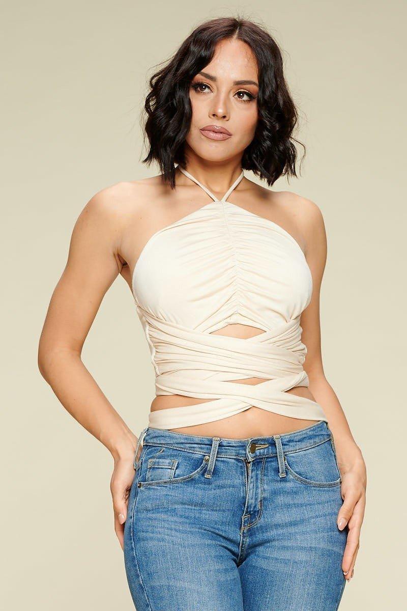 Crop Halter Top | Mixtshop LLC Main image