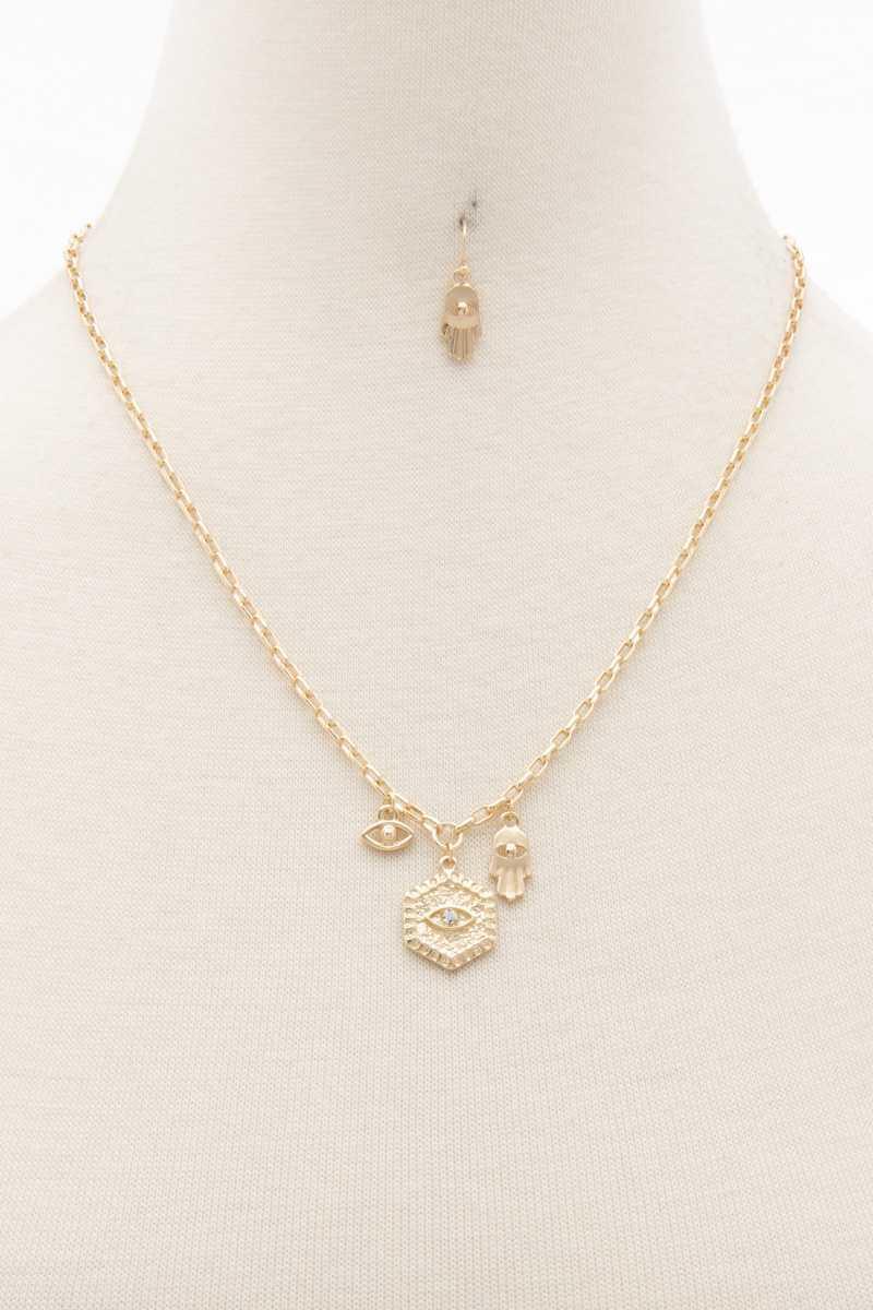 Sodajo Hexagon Shape Charm Necklace | Mixtshop LLC Main image