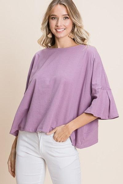 Solid Cotton Casual Top | Mixtshop LLC Main image