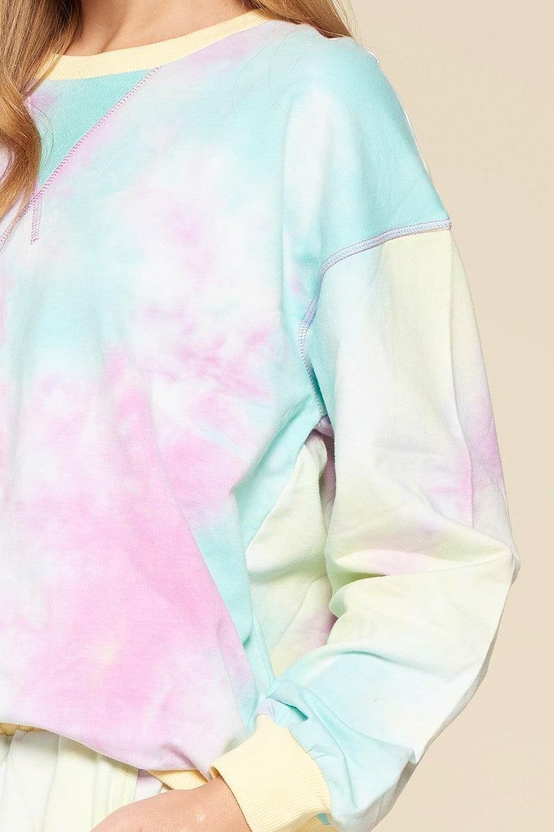 Tie-dye Printed Jersey Top | Mixtshop LLC