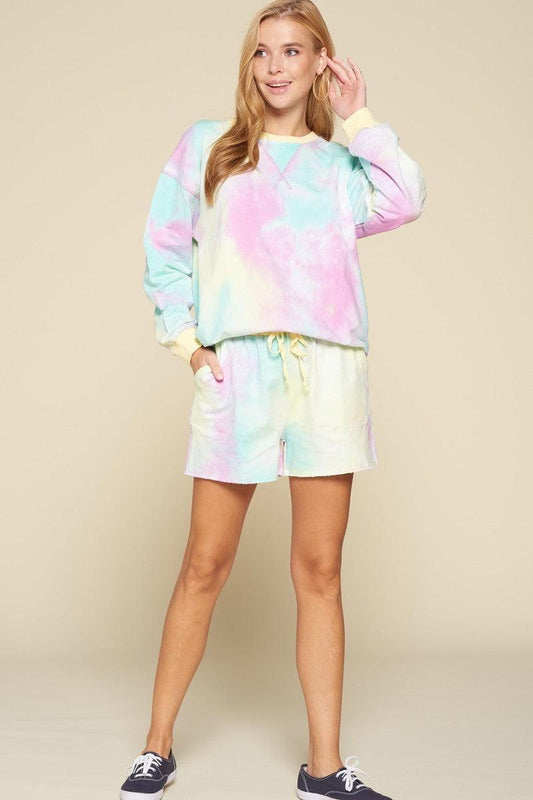 Tie-dye Printed Jersey Top | Mixtshop LLC