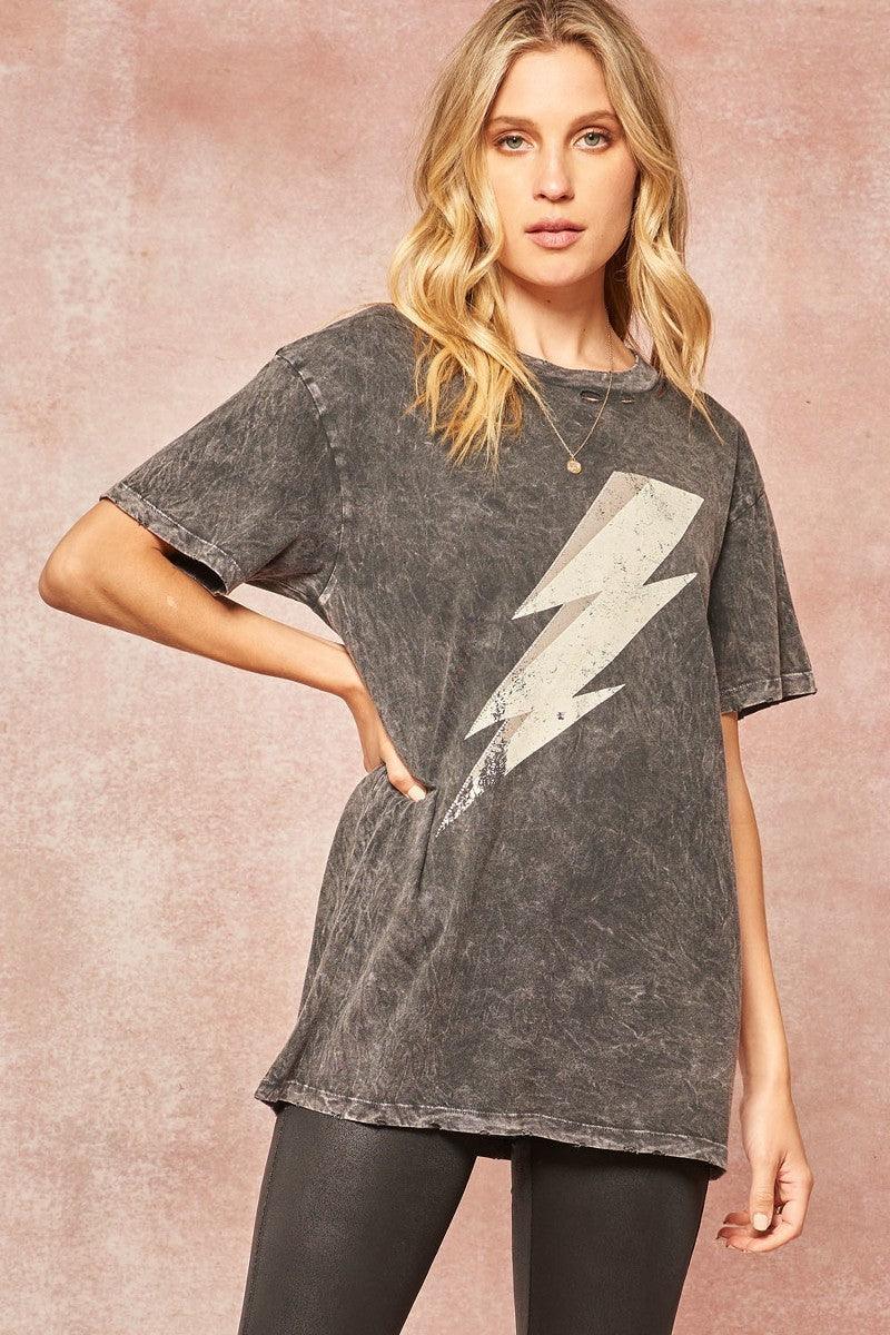 A Mineral Washed Graphic T-shirt | Mixtshop LLC Main image