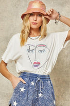 A Solid Knit Graphic T-shirt | Mixtshop LLC