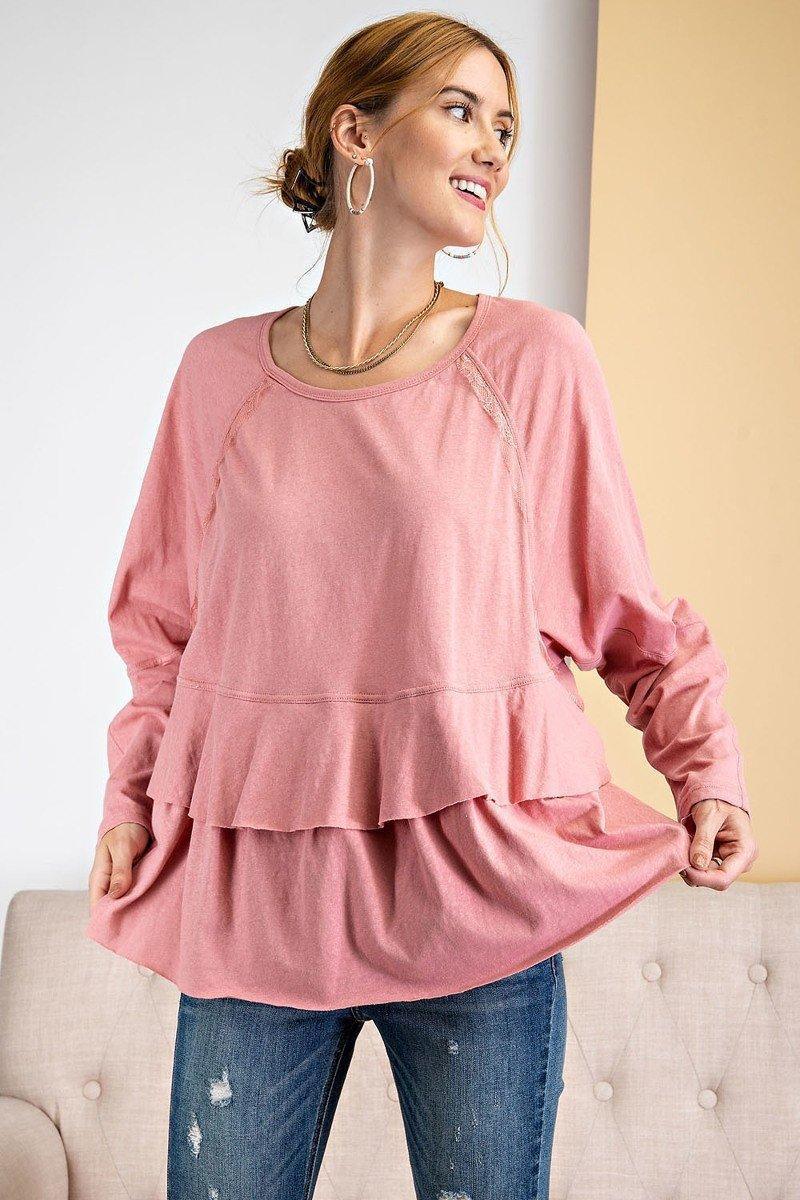 Lace Detailing Tunic | Mixtshop LLC Main image