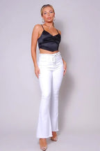 Sexy Spaghetti Strap Ruched Front Scarf Front Top | Mixtshop LLC