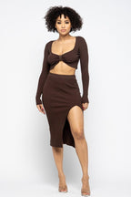 High Slit Skirt Set | Mixtshop LLC
