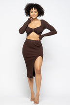 High Slit Skirt Set | Mixtshop LLC