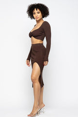 High Slit Skirt Set | Mixtshop LLC