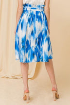 Self-buckle Belt Printed Skirt | Mixtshop LLC