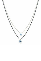 Seed Bead Evil Eye Pendant Layered Necklace | Mixtshop LLC
