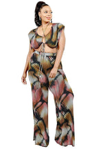 Plus Knitted Color Painting 2 Piece Pants Set | Mixtshop LLC