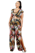 Plus Knitted Color Painting 2 Piece Pants Set | Mixtshop LLC