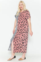 Front Slit Dolman Leopard Print Maxi Dress | Mixtshop LLC