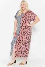 Front Slit Dolman Leopard Print Maxi Dress | Mixtshop LLC