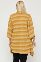 Kimono Style Striped Cardigan | Mixtshop LLC
