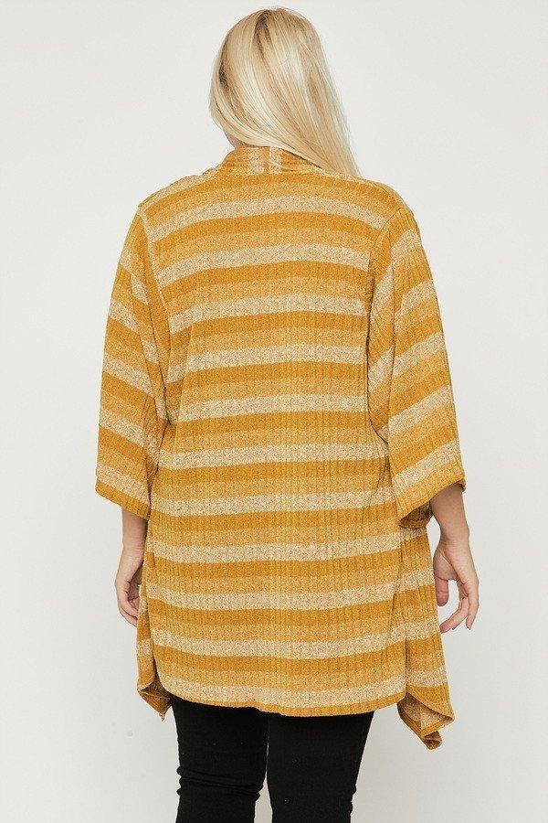 Kimono Style Striped Cardigan | Mixtshop LLC