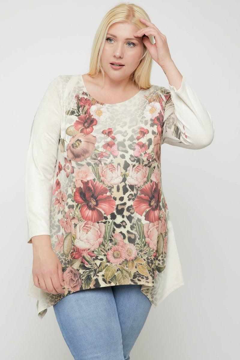 Geometric/tribal Sublimation Print Tunic Top | Mixtshop LLC Main image