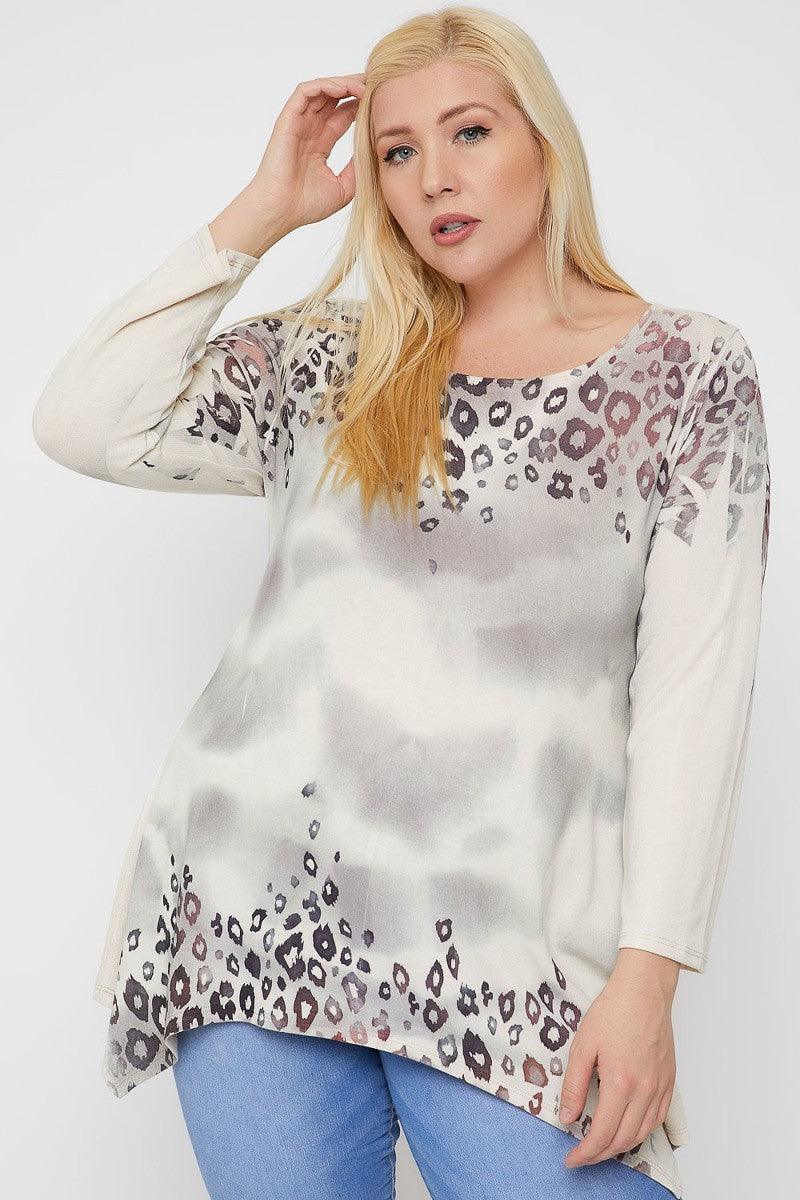 Geometric/tribal Sublimation Print Tunic Top | Mixtshop LLC Main image