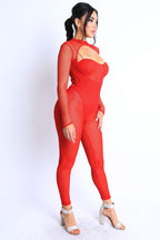 Mesh Crop Jumpsuit Set | Mixtshop LLC