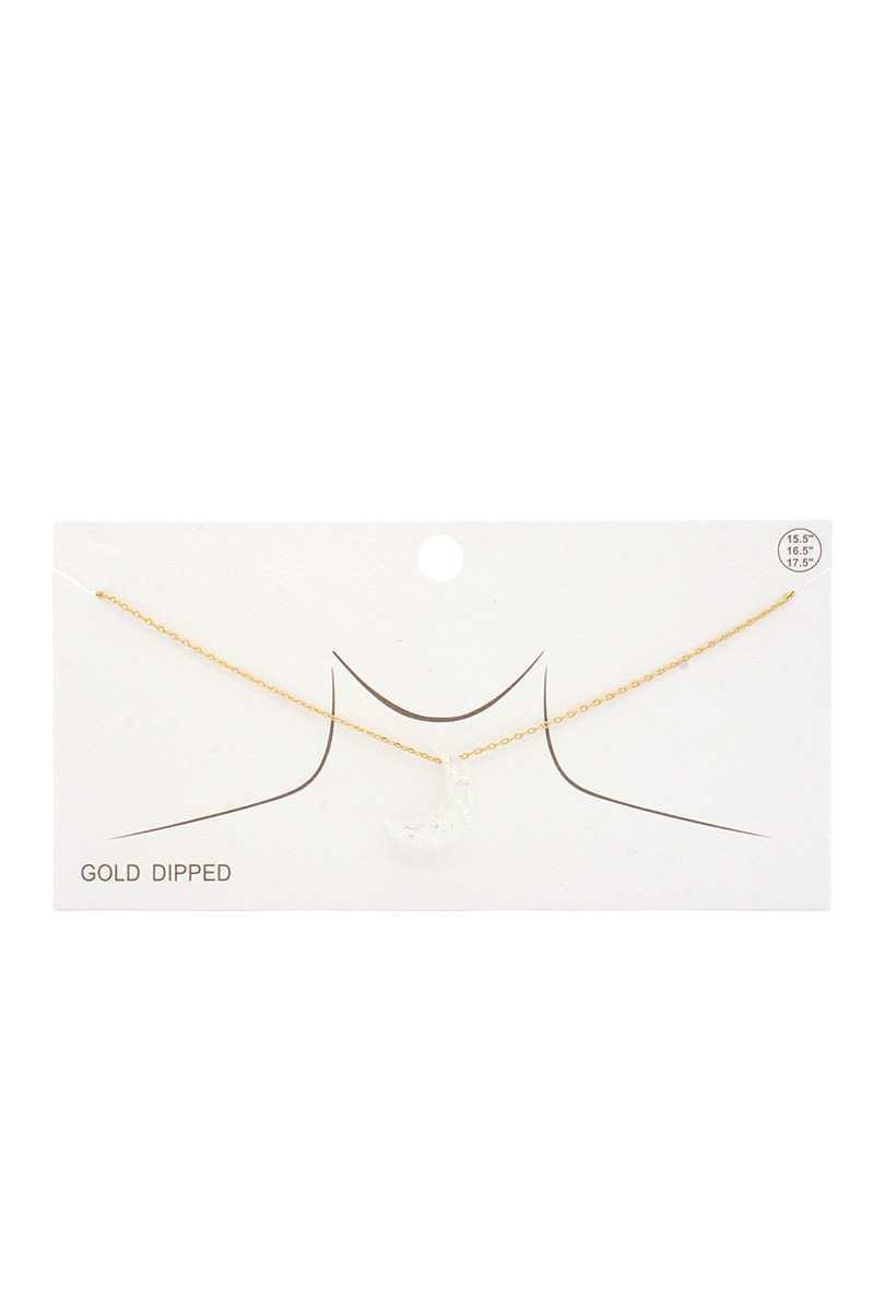 Iridescent Moon Gold Dipped Necklace | Mixtshop LLC Main image