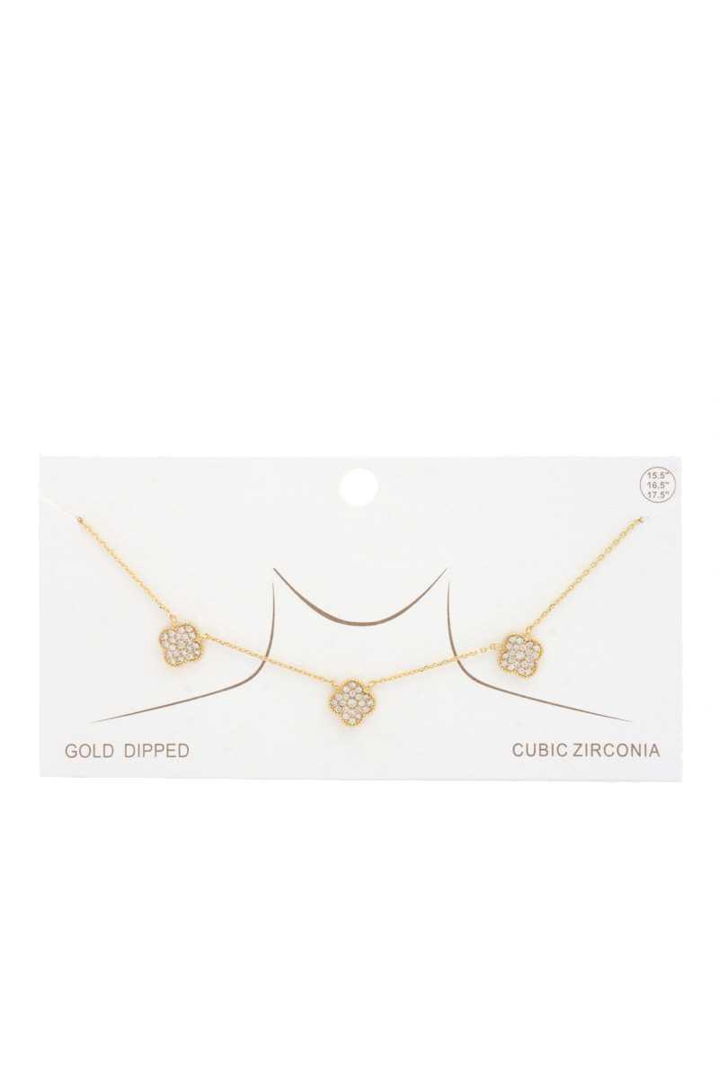 Moroccan Shape Gold Dipped Necklace | Mixtshop LLC Main image